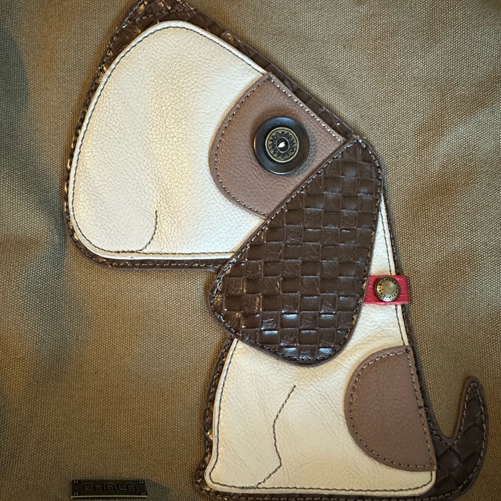 CHALA CANVAS and Vegan Leather Beagle Tote Bag - Picture 2 of 5